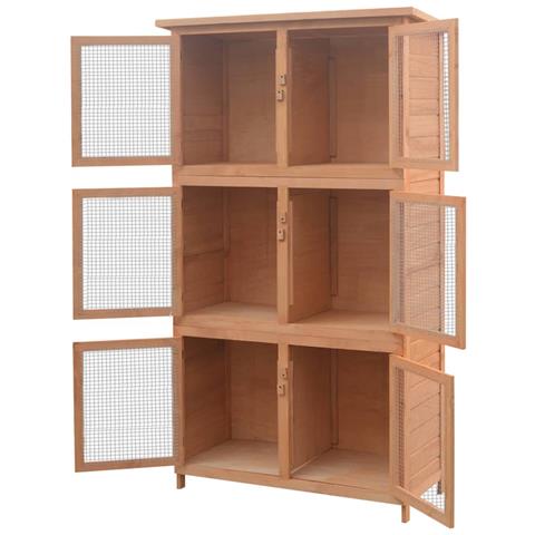Gabbia Per Conigli 6 Stanze In Legno - Foto 2