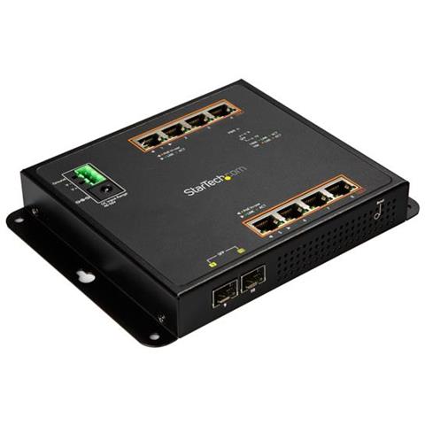 Switch Ethernet Gigabit a 8 porte PoE+ con 2 connessioni SFP - Gestito - Montabile a Parete con accesso frontale - Foto 1