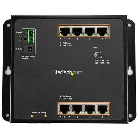 Switch Ethernet Gigabit a 8 porte PoE+ con 2 connessioni SFP - Gestito - Montabile a Parete con accesso frontale - Foto 2