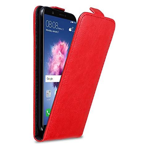 Custodia Compatibile Con Huawei P Smart / Enjoy 7s In Rosso Mela - Coperchio Protettivo In Design Flip Con Chiusura Magnetica - Foto 1