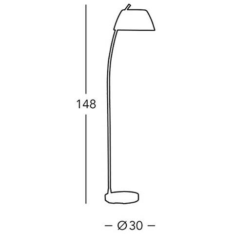 Lampada Da Pavimento In Vetro, Nichel 30 X 30 X 148 Cm - Foto 2