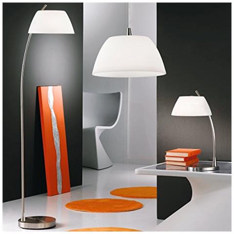 Lampada Da Pavimento In Vetro, Nichel 30 X 30 X 148 Cm - Foto 3