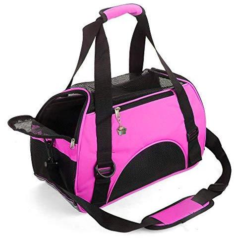 Elemento Portante Del Gatto Soft-sided Pet Carrier Di Viaggio Per I Gatti I Cani Approvato Cucciolo Di Comodit Portatile Pieghevole Bag Pet Airline Rosa (piccolo)  - Foto 1