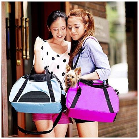 Elemento Portante Del Gatto Soft-sided Pet Carrier Di Viaggio Per I Gatti I Cani Approvato Cucciolo Di Comodit Portatile Pieghevole Bag Pet Airline Rosa (piccolo)  - Foto 4