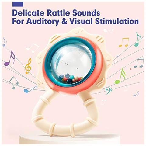 Rattle Dentizione Gioca Per Il Bambino Giocattoli 0-6 Mesi Plus Con Storage Box -10 Pc Bpa Dentaruolo Giocattolo Newborn Baby Sensory Giocattoli Regali 3 6 9 12 Mesi Per I Primi Di Formazione - Foto 2