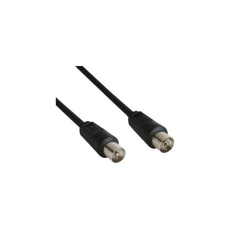 Cavo Antenna per Collegare la Tv alla Presa Antenna a Doppio Schermo Sata Nero M / F 5 m 69405S - Foto 1