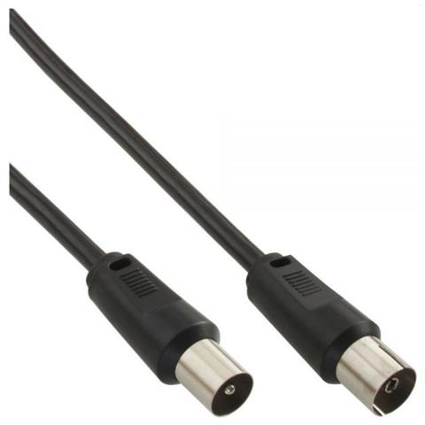 Cavo Antenna per Collegare la Tv alla Presa Antenna a Doppio Schermo Sata Nero M / F 5 m 69405S - Foto 2