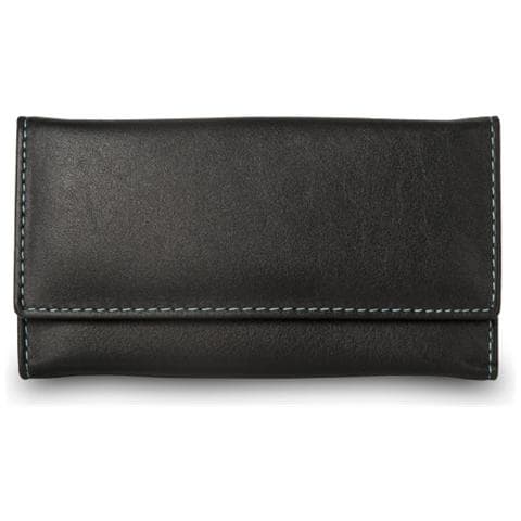 Portachiavi classico in pelle Multicolore a 6 ganci Nero - Foto 2