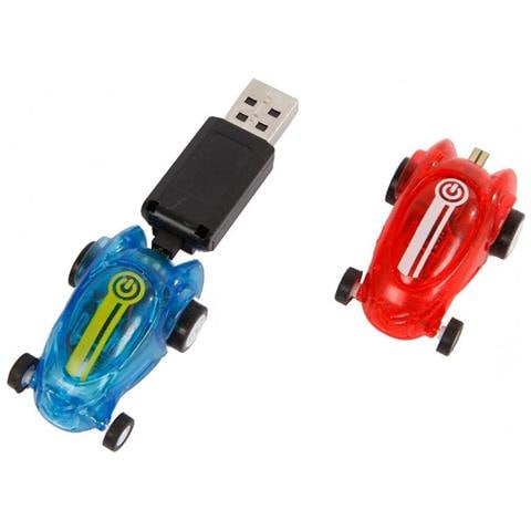 Auto Da Corsa 6 Cm Usb Blu / rosso 3 Pezzi - Foto 1