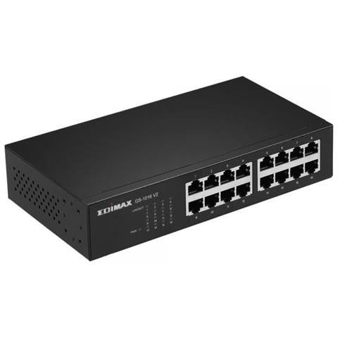 Gs-1016 V2 Switch Di Rete Gestito Gigabit Ethernet (10/100/1000) Nero - Foto 2