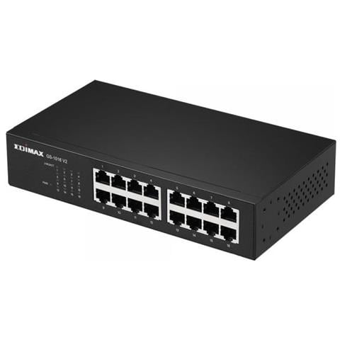 Gs-1016 V2 Switch Di Rete Gestito Gigabit Ethernet (10/100/1000) Nero - Foto 3