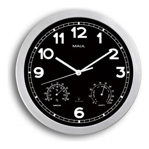 9059095 Cerchio Nero, Argento Orologio Da Parete - Foto 1