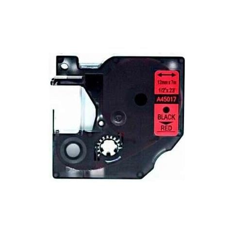 Cassetta Nastro D45017 12mmx7m Nero Su Rosso S0720570 Compatibile Per Dymo-500ts Eletronic Labelling Etichette 45017 - Foto 2