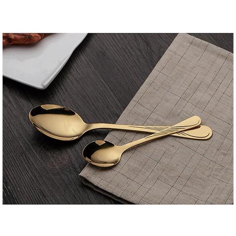 HTN 30pcs Luxury Gold Cenate In Acciaio Inossidabile Cena Da Tavolo Da Tavolo Da Cucchiaio Per Coltello Oro