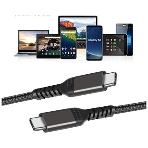 Cavo Da Usb-c A Usb-c 5a/20v Pd 100w Black 2 Metri - Foto 2