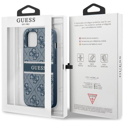 Case 4g Printed Stripe Fr A2628 Apple Iphone 13 Mini - Blue (guhcp13s4gdbl) - Foto 3