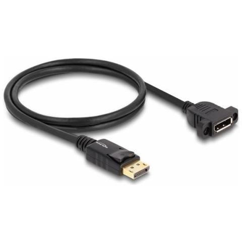 Cavo Displayport 1.4 8k 30 Hz Maschio A Femmina 1 M Per Installazione Nero - Foto 1