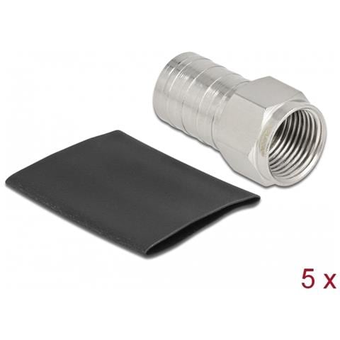 DeLOCK F maschio per crimpare RG-6 con tubo termoretraibile adatto - Foto 1