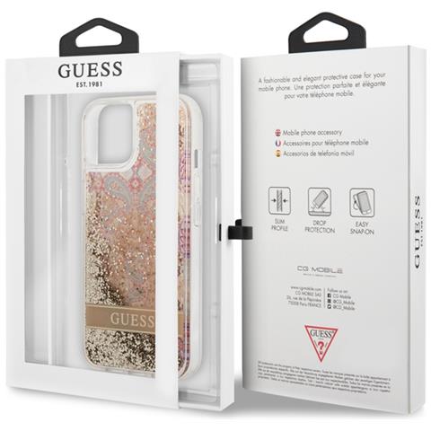 Cover Per Iphone 14 Plus Floating Flower Glitter, Oro - Foto 3