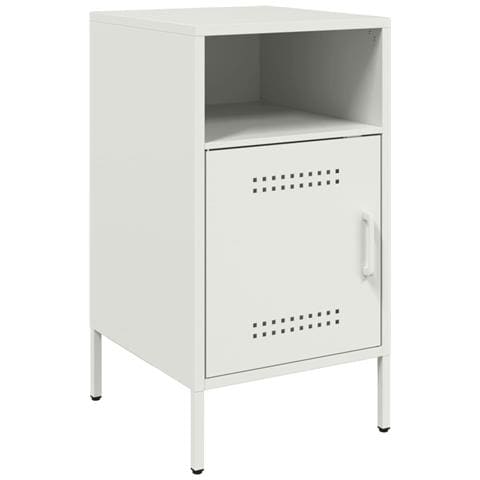 Comodino Bianco 36x39x68 cm in Acciaio - Foto 1