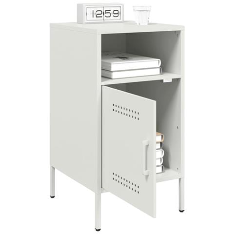 Comodino Bianco 36x39x68 cm in Acciaio - Foto 10