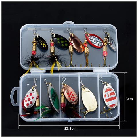 Kit Esca Da Pesca Con Paillettes Rotanti Imposta C - Foto 2