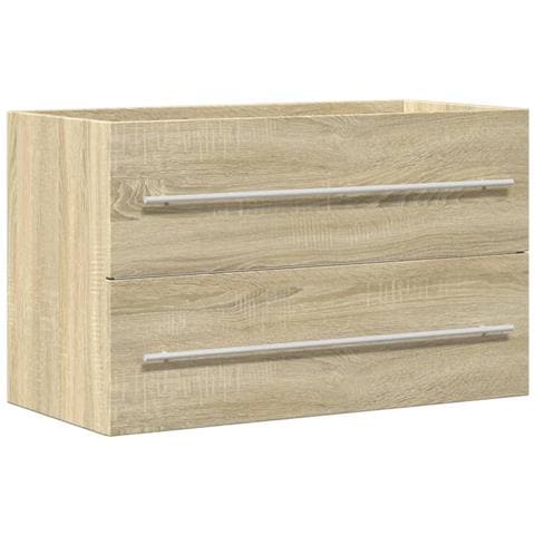 Mobile Lavabo Legno Antico 80x38,5x48 Cm In Legno Multistrato - Foto 2