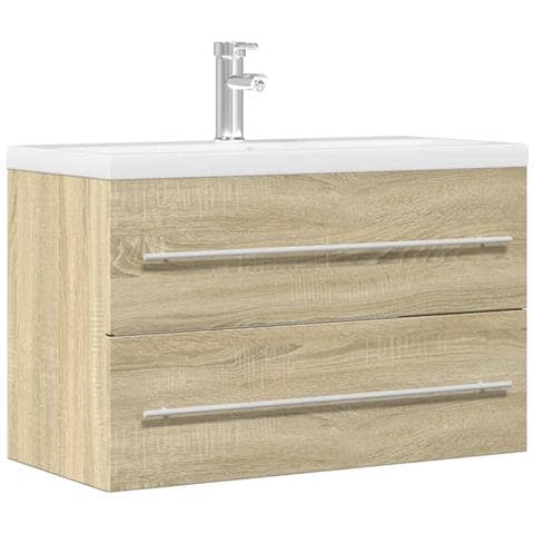 Mobile Lavabo Legno Antico 80x38,5x48 Cm In Legno Multistrato - Foto 1