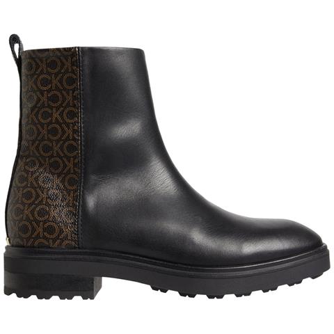 Cleat Ankle Boot-mono Mix Stivaletti Pelle Scarpe Donna Nero Eu 36, Hw0hw01313 0gl - Foto 1