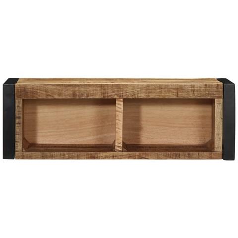 Mobile Porta Tv 80x30x25 Cm In Legno Massello Di Mango Grezzo - Foto 2