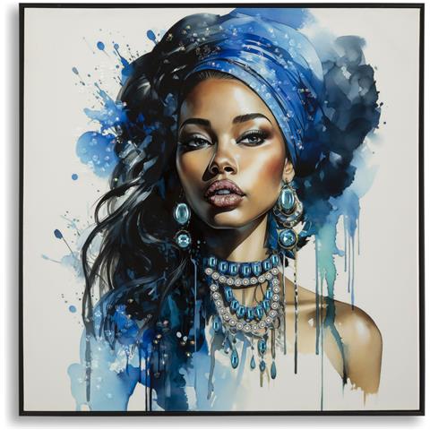 Stampa Su Tela Africa 25 - Multicolore - Legno - 82x4x82 Cm - Foto 1