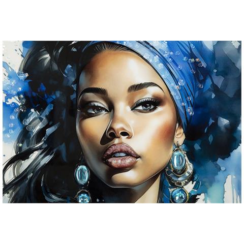 Stampa Su Tela Africa 25 - Multicolore - Legno - 82x4x82 Cm - Foto 2