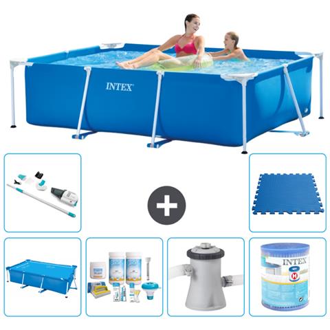 Piscina Fuori Terra - Rettangolo - 220x150x60 Cm - Blu - Include Accessori Coordinati A61 - Foto 1