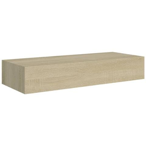 Scaffale Con Cassetti Da Parete Rovere 60x23,5x10 Cm In Mdf - Foto 1