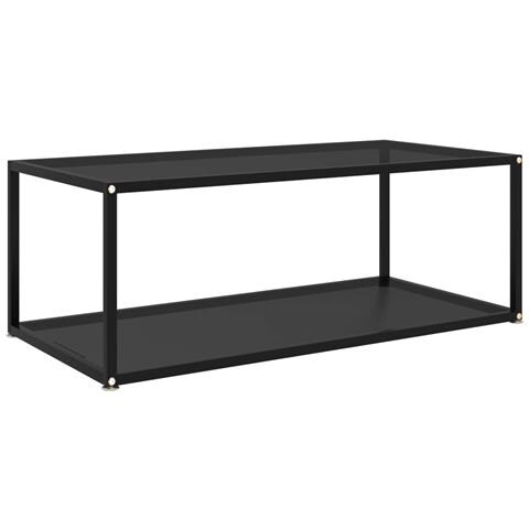 322898 Lusso Casadino - Coffee Table Black 100x50x35 Cm Tempered Glass - Foto 2