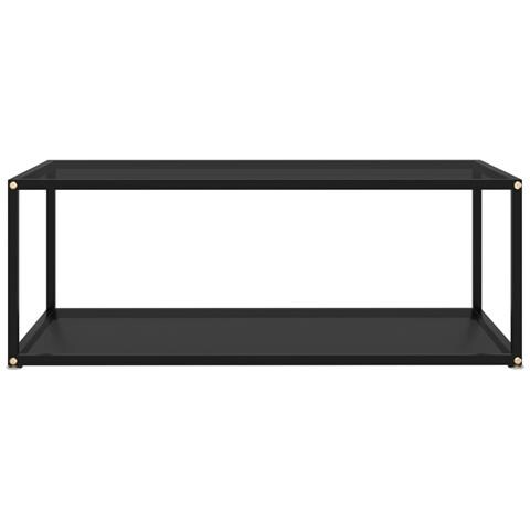 322898 Lusso Casadino - Coffee Table Black 100x50x35 Cm Tempered Glass - Foto 1