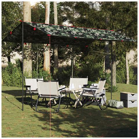 Telone da Campeggio Mimetica 406x306 cm Impermeabile - Foto 1