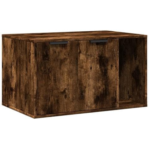 Recinto Lettiera Gatti Rovere Fumo 80x50x45 cm in Truciolato - Foto 1