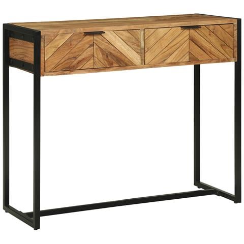 Tavolo Consolle 90x35x75 cm Legno Massello Acacia - Foto 1