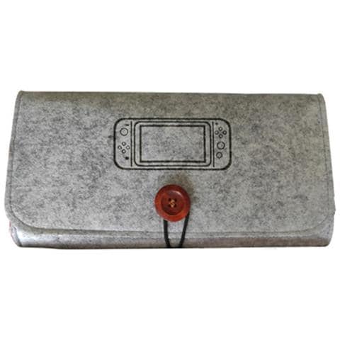 Custodia Protettiva In Feltro Per Nintendo Switch Lite - Ampia Capacità E Portabilità Silver - Foto 4