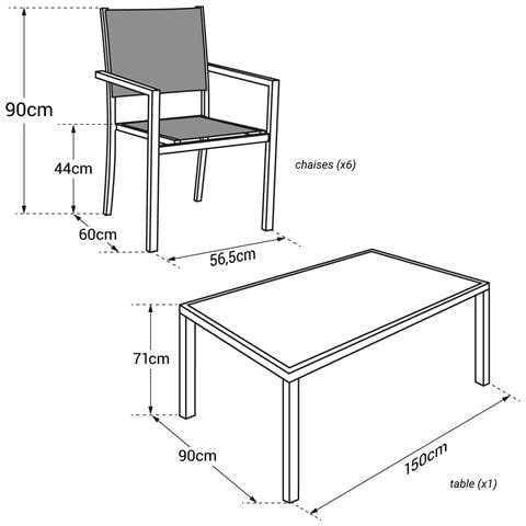 Set Di Mobili Da Giardino Bergamo In Textilene Taupe 6 Posti - Alluminio Taupe - Foto 2