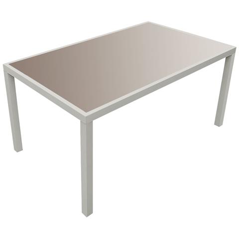 Set Di Mobili Da Giardino Bergamo In Textilene Taupe 6 Posti - Alluminio Taupe - Foto 4