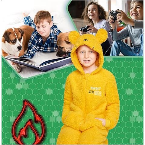 Kigurumi Per Bambini 7/8 Anni Tuta Calda Motivo Winnie The Pooh - Foto 4