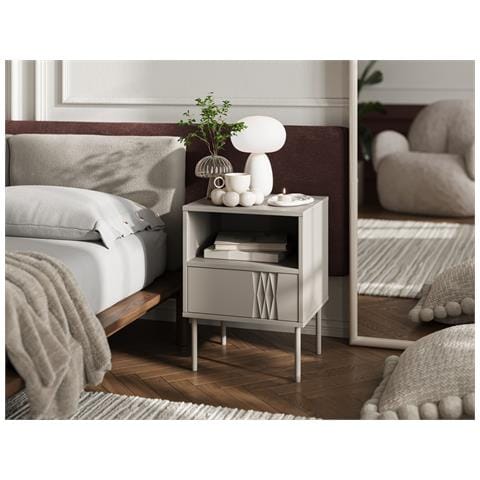 Comodino 2 pz. TRESSE 44x40x53 cashmere opaco - Foto 4