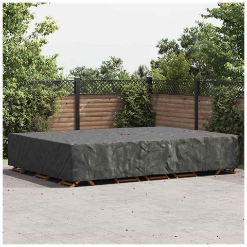 Copertura per mobili da esterno Nero 350 x 260 x 90 cm 210D - Foto 2