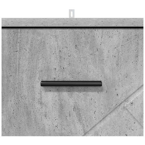 Armadio da Notte con cassetto Grigio cemento 38 x 38 x 66 cm - Foto 9