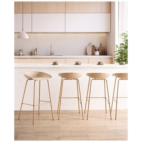 Set Di 4 Sedie Alte Venlo Beige - Foto 1