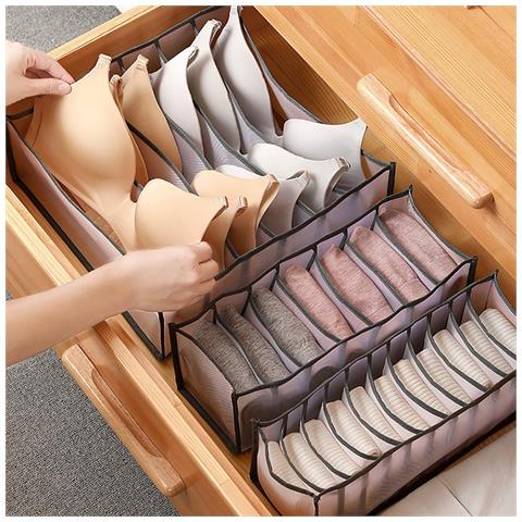 Set Di 3 Organizer Pieghevoli Per Cassetti - Scatole Per Biancheria Intima, Calze E Pantaloni - Foto 5