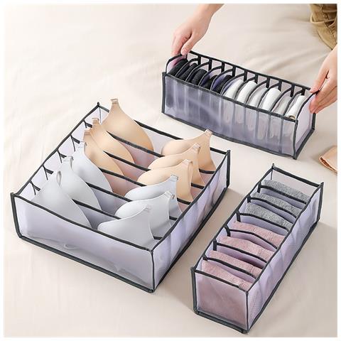 Set Di 3 Organizer Pieghevoli Per Cassetti - Scatole Per Biancheria Intima, Calze E Pantaloni - Foto 1