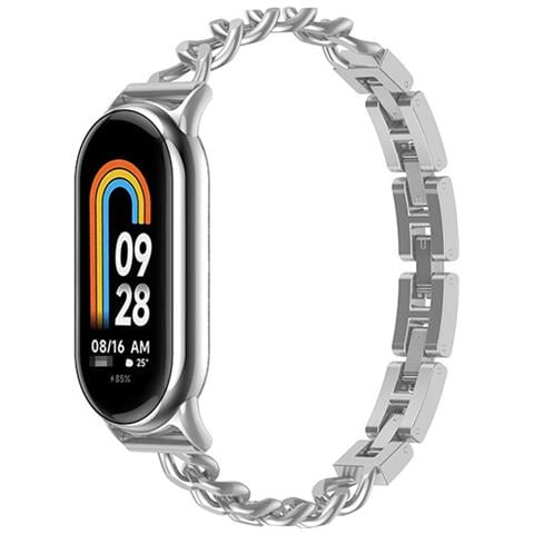 Cinturino A Bracciale In Metallo Compatibile Con Xiaomi Mi Band 8/9/10 - Elegante Cinturino In Acciaio Inossidabile Silver - Foto 1